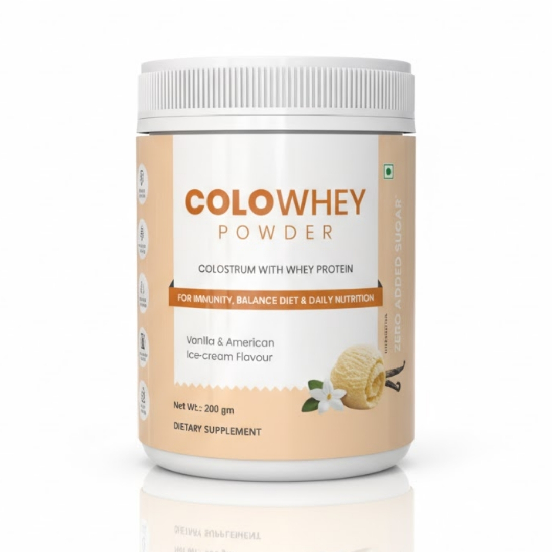 COLOWHEY POWDER – Colostrum & Whey Protein (Vanilla & AIC Flavour)