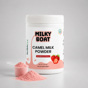 MILKY BOAT POWDER – Camel Milk Powder (Strawberry Flavour)