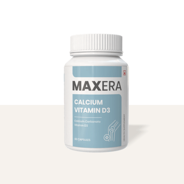 MAX ERA Calcium & Vitamin D3 60 Capsules Bottle Pack